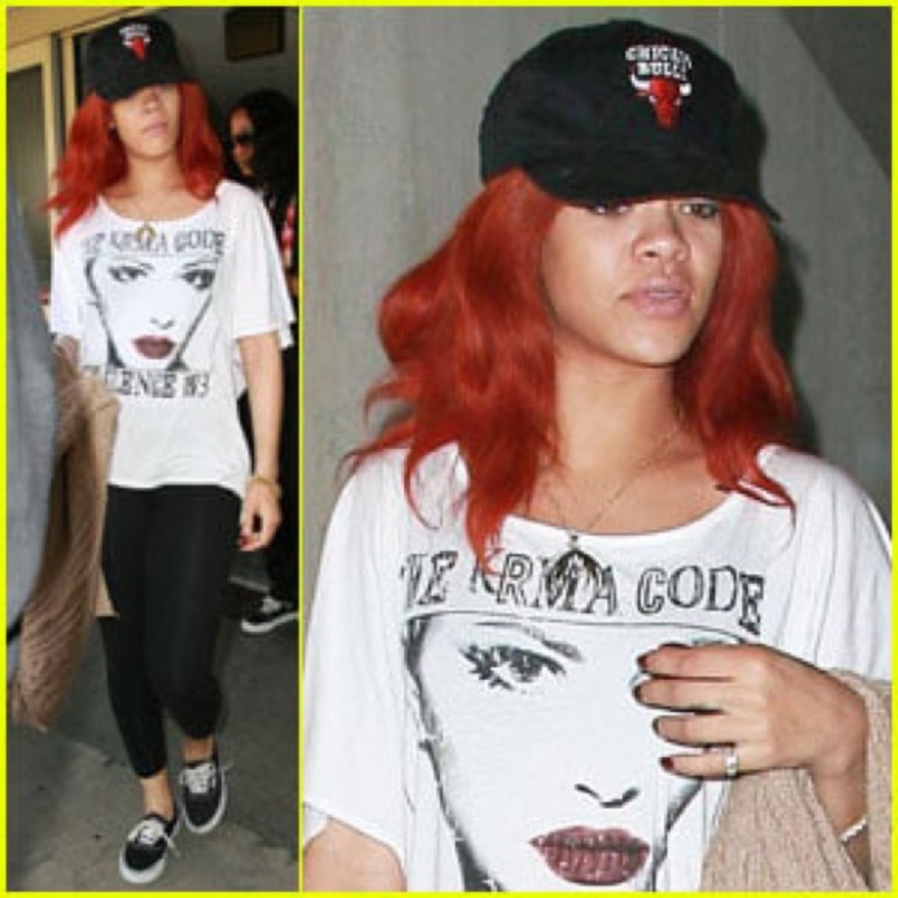 Rihanna wore this design! Krma clothing code of silence tee shirt dress
